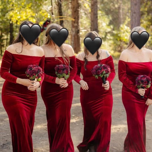 Other - Burgundy Bridesmaid Bouquets